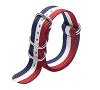 VHTDFEVXO Correa de Reloj de Cuero, Correa de Reloj Deportiva Militar la OTAN con Tejido Nailon 18/20/22/24 mm y Colorido, Hebilla Anillo Absorbente Sudor(Type 9,24mm)