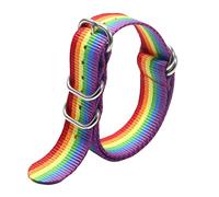 VHTDFEVXO Correa de Reloj de Cuero, Correa de Reloj Deportiva Militar la OTAN con Tejido Nailon 18/20/22/24 mm y Colorido, Hebilla Anillo Absorbente Sudor(Type 10,18mm)