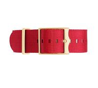 VHTDFEVXO Correa de Reloj de Cuero, Correa de Reloj Nailon Militar la OTAN 22 mm for Tropas francesas, Accesorios for analógico clásico, Esfera Cuarzo(Red Gold Clasp)