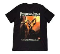 VHUGrtiok Flotsam and Jetsam No Place for Disgrace Unisex T-Shirt Black M