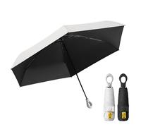 VHUTOU Miniparaguas de 2 unidades, compañero invisible, protección UV, resistencia a tormentas para playa/ciudad/exteriores, 280 g, superligero, garantía de por vida para familias/viajeros (22 cm)