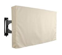 vhVHJry Funda Tv Exterior Complete Outdoor TV Cover Set With Top & Bottom, Weatherproof For 22-75 Inch Televisions Protector Tv Exterior(Beige,70-75inch)
