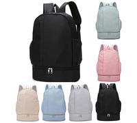 VHVYWY Mochila Natacion Mujer 28L Deportiva Impermeable con Compartimento Mojado Ligera para Playa Escuela Gimnasio Mochilas Deportes Niña Mochilas Black