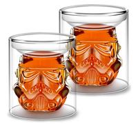 VI AI - Juego de 2 vasos de whisky: vasos de cóctel de doble pared para borbón, escocés, coñac y cócteles, 150 ml