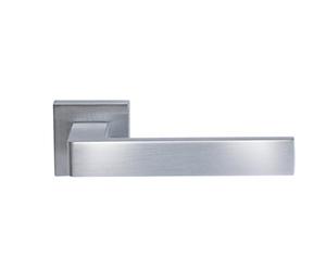 VI.Tel. f0198 R8 51 par de manillas para Puertas, Cromado Satinado