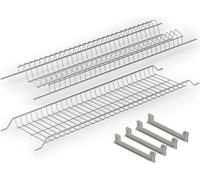 VI.TEL. Kit Escurreplatos de 86 cm de acero inoxidable de empotrar para gabinete de pared 90 cm rejilla para platos de alambre redondo Made in Italy