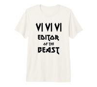 Vi Vi Vi Editor de la Bestia - Divertido diseño de Texto en Negro Camiseta Premium