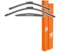 VIA ALBION® Limpiaparabrisas para • BMW Serie 1 (F20/F21, 2012-2019) • Juego de limpiaparabrisas delantero y trasero para todo tipo de clima