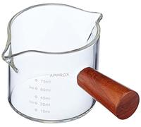 VIA CREMA Asa de madera 75 ml Espresso Shot Vaso Coffee Shot Vasos Espresso Medidor Vaso Coffee Shot