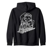 Vía férrea Kawaii Cat Railroader Sudadera con Capucha