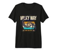 Vía Láctea Nuestra Galaxia Astronomía Espacial Retro Camiseta Premium