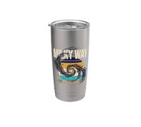 Vía Láctea Nuestra Galaxia Astronomía Espacial Retro Vaso térmico de acero inoxidable de doble pared