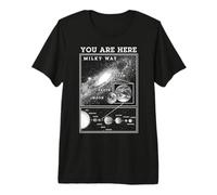 Vía Láctea Sistema Solar Tierra Estás aquí Astronomía Ciencia Camiseta Premium