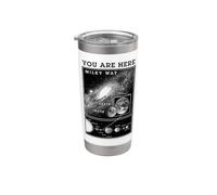 Vía Láctea Sistema Solar Tierra Estás aquí Astronomía Ciencia Vaso térmico de acero inoxidable de doble pared