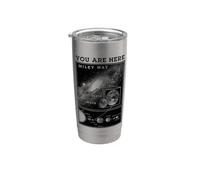 Vía Láctea Sistema Solar Tierra Estás aquí Astronomía Ciencia Vaso térmico de acero inoxidable de doble pared