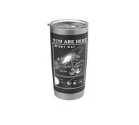 Vía Láctea Sistema Solar Tierra Estás aquí Astronomía Ciencia Vaso térmico de acero inoxidable de doble pared