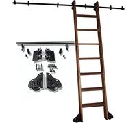 Vía/riel de escalera móvil de tubo redondo con rueda de rodillo de...(20ft/600cm Track kit)