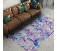 Via Vela Alfombra 180x240cm de Entrada estéticas oníricas Alfombrilla abstractas Modernas Arte caprichoso Tapete Lavable Patrón pétalos Abstractos Antideslizante Pelo bajo para Cocina Frente al