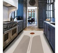 Via Vela Alfombra 60x90cm de área Mediados Siglo Patrón Abstracto Rojo línea Solar a máquina Alfombrilla Antideslizante Lavable para salón Tapete Minimalista Grande Pelo bajo y Fina la del