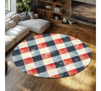 Via Vela Alfombra 80cm Redondas estéticas Sunset Dormitorio Lavable a máquina Alfombrilla Circulares Corazón en Arena Tapete Antideslizante Cinta de Pelo bajo Plegable Fina y Ligera Decoración