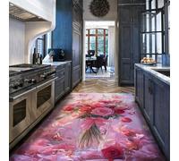 Via Vela Alfombra 80x150cm góticas Lavables Fantasía Alfombrilla Grandes y Suaves para salón Surrealistas Castillo Bosque Tapete Dormitorio Comedor Horror Halloween Antideslizante Fina 3D Visual