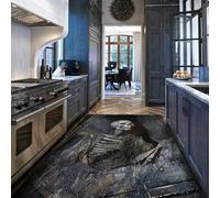 Via Vela Alfombra 90x150cm góticas Lavables a máquina para salón Dormitorio de Chicas y niño habitación niños Tema Terror 3D ilusión óptica con Respaldo Alfombrilla Antideslizantes Fondo Tapete