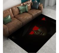 Via Vela Alfombra Arte Moderno Rostro Negro Salón 90x150cm
