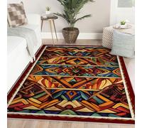 Via Vela Alfombra Boho 90x180cm Alfombras de baño Lavables Delgadas Respaldo Antideslizantes Resistentes a Las Manchas Arte únicas para Sala Estar Moderna Tradicional patrón geometría Colorida