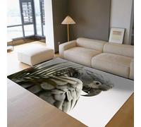 Via Vela Alfombra Grande Lavable con Tema Animales Retro 180x270cm Alfombra Antideslizante Antideslizante con Estampado Loro la Jungla Tropical para Sala Estar Dormitorio Interior