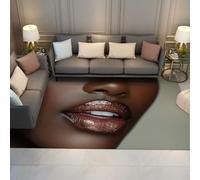 Via Vela Alfombra Rostro Arte Moderno Labios Rojos Dormitorio 90x150cm