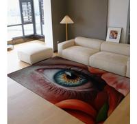 Via Vela Alfombra Rostro Arte Moderno Ojos Azules Vintage 90x180cm