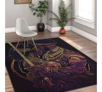 Via Vela Alfombras del área Arte Tribal étnico Retrato exótico Oscuro del Hombre y la Mujer Alfombra Delgada Pelo bajo Lavable a máquina para la lavandería 180x270cm