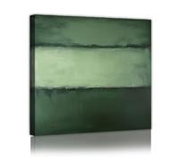 Via Vela Arte mural contemporáneo de lienzo oliva de salvia Pintura mural abstracta de paisaje Degradado abstracto Tonos neutros Impresión para decoración de estudio en un rincón de cocina 20x20cm