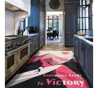 Via Vela Cita Inspiradoras Alfombra 60x120cm de Victoria Alfombrilla Antideslizantes en Pink Mountain Landscape Lavable y Resistente a Manchas Tapete Oficina Fina Pelo bajo Decoración Suave para