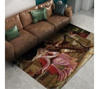 Via Vela Famous Painting 180x240cm Style Lavable Alfombra Retro Soft Alfombrilla for Salon The Lady of Shalott Print Tapete Dormitorio Comedor Victorian Art Antideslizante Thin Romanticism