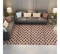 Via Vela Mid Century Modern Alfombra 60x120cm con patrón de Hojas Salón Alfombrilla Antideslizante Dormitorio Tapete Pelo bajo Sala Estudio Amplia para el Suelo Estética geométrica Decoración