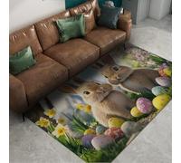 Via Vela Spring Joyful Rugs Alfombra 120x150cm Moderna Lavable a máquina Alfombrilla Antideslizante Tapete Alucinante Riñeto Tintineo Sala de Juegos Estercula Pascua Jardín Pelo bajo Interior Suave