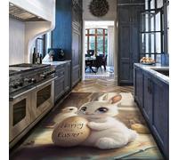 Via Vela Street Graffiti Alfombra 60x120cm Grandes para salón Arte Moderno Alfombrilla Lavable Dormitorio Decoración Interior Figuras de Paraguas Pop Art Tapete Pelo bajo Antideslizante con