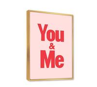 Via Vela Tú Me Tipografía Amor Lienzo Arte de Pared Moderno Minimalista Romántico Posters Pintura decor de Hogar Dormitorio Parejas Cuadros Obras de Arte Impresiones 40x60cm Con Marco Dorado