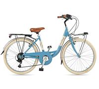 Via Veneto by Canellini Retro Vintage bicicleta bicicleta bike niña niña Junior 24 (Azul)
