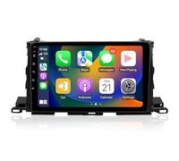 ViaBecs Android 12.0 6G 128G Estéreo Inalámbrico Apple CarPlay para Toyota Highlander 2014-2019, Radio de visualización táctil HD de 10.2 Pulgadas Bluetooth Navegación GPS, 2.4GHz y 5GHz WiFi, SWC,