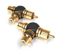 Viablue XS RCA Y Adaptador De Ángulo 1x Conector A 2x Tomas High End | 40640