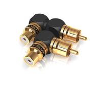 VIABLUE XS-SERIE Adaptador Conector Rca 90° S/XL Kit Angular High-End-Adapter -
