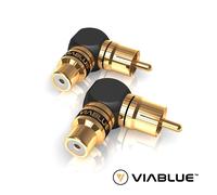 VIABLUE XS-SERIE Adaptador Conector Rca Par 90° S Angular High-End-Adapter Kurz