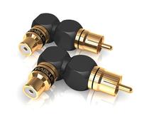VIABLUE XS-SERIE Adaptador Conector Rca Par 90° XL Angular High-End-Adapter -