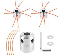 Viabrico - Cabezal de desbrozadora universal de aluminio, cabeza de cortadora de hierba de nailon M8 M10