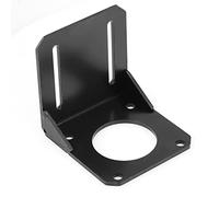 ViaGasaFamido 1 Soporte de Montaje de Acero Inoxidable Negro, Soporte de Motor Resistente para Motor Paso a Paso 57 NEMA23, con Orificio para Tornillo M3 para Impresora 3D