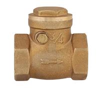 ViaGasaFamido 1 Válvula de Retención Oscilante de Latón, Válvula Antirretorno, Unidireccional, Hilo Femenino DN20 3/4BSP 232PSI con Marca de Flecha para Dirección del Flujo de Agua