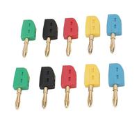 ViaGasaFamido 10 Conectores Banana de 4 Mm, Conectores de Latón para Sistemas de Audio y Vídeo, Conexión Rápida para Altavoces y Cine en Casa (COLORFUL)