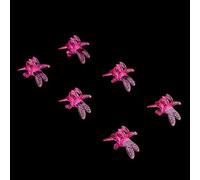 ViaGasaFamido 100 UNIDS Planta de Clips de Orquídeas Portátil Daisy Jardín Flor Soporte de Plantas Clips Ligero Conectar Plantas Gadget Herramientas de Jardín Clips de Soporte para Plantas (Rose Red)